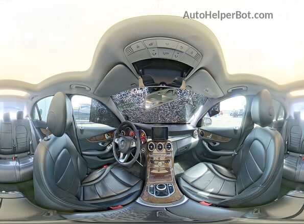 55SWF4JB9HU197455 2017 MERCEDES-BENZ C Черный Панорамный вид салона 360°