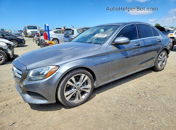 55SWF4JB9HU232835 2017 MERCEDES-BENZ C Gray Առջևի ձախ երեք քառորդ տեսարան