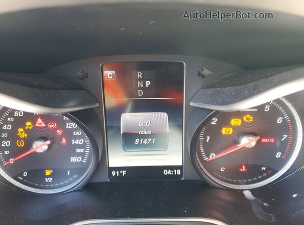 55SWF4JB9JU274265 2018 MERCEDES-BENZ C Black Widok zestawu wskaźników