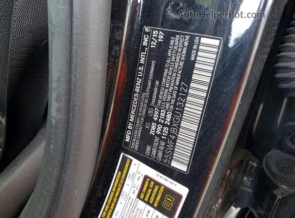 55SWF4JBXGU132127 2016 MERCEDES-BENZ C Black ძრავის განყოფილების ხედი