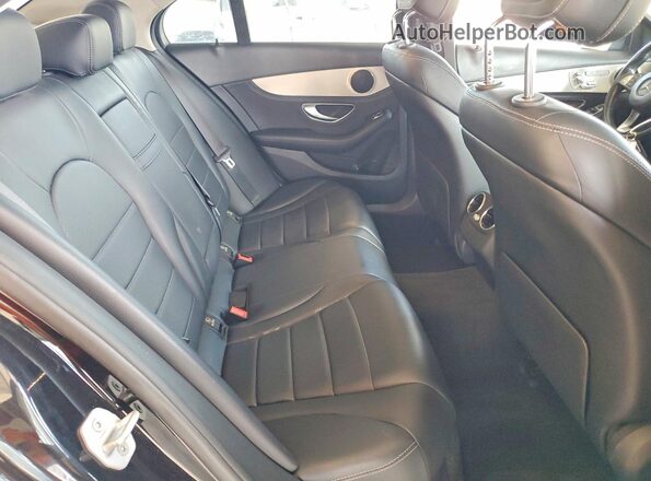 55SWF4JBXGU132127 2016 MERCEDES-BENZ C Black უკანა სავარძლების ხედი