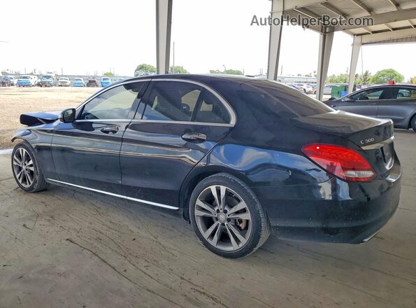 55SWF4JBXGU132127 2016 MERCEDES-BENZ C Black უკანა მარცხენა