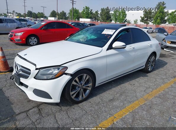 55SWF4JBXJU240206 2018 MERCEDES-BENZ C-CLASS White Przód lewy