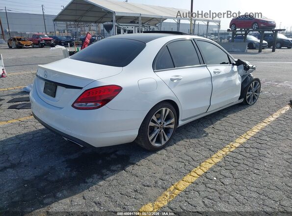 55SWF4JBXJU240206 2018 MERCEDES-BENZ C-CLASS White Tył prawy