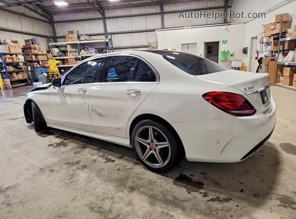 55SWF4KB0GU099122 2016 MERCEDES-BENZ C Белый Задняя левая четверть