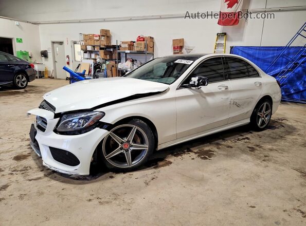 55SWF4KB0GU099122 2016 MERCEDES-BENZ C Белый Передняя левая четверть