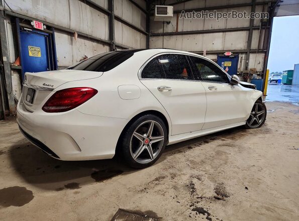 55SWF4KB0GU099122 2016 MERCEDES-BENZ C Белый Задняя правая четверть