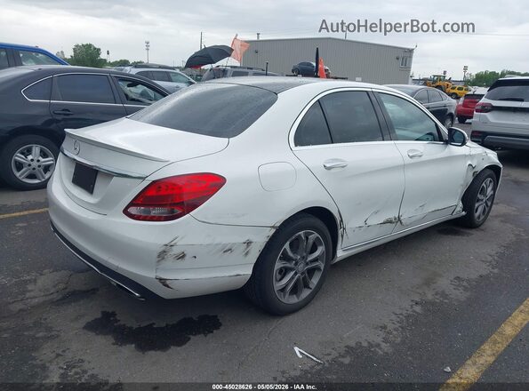 55SWF4KB0GU128554 2016 MERCEDES-BENZ C-CLASS White Задня права чверть