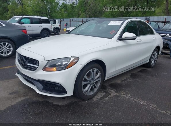 55SWF4KB0GU128554 2016 MERCEDES-BENZ C-CLASS White Передня ліва чверть