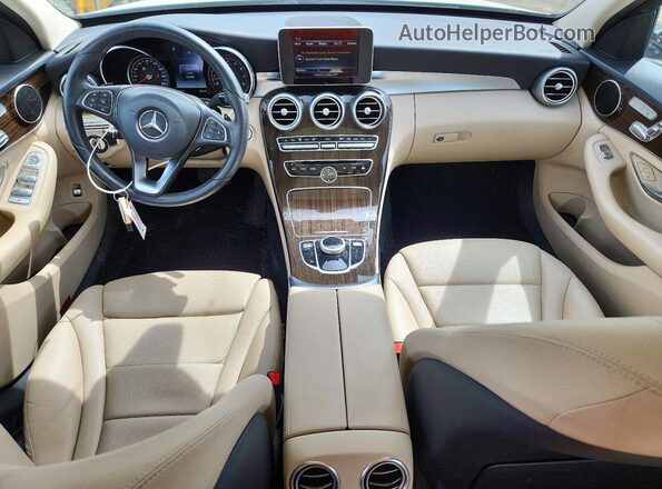 55SWF4KB0HU211788 2017 MERCEDES-BENZ C White წინა პანელის ხედი