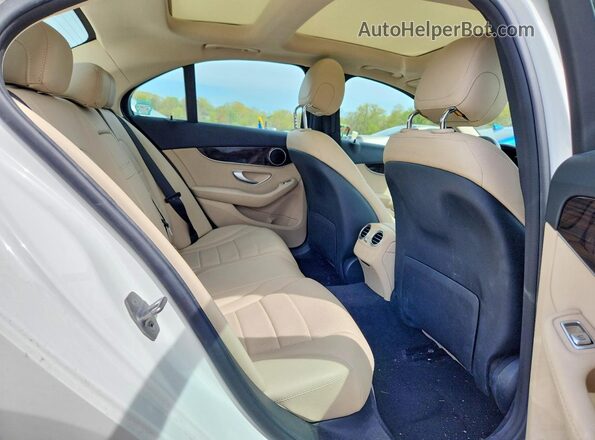 55SWF4KB0HU211788 2017 MERCEDES-BENZ C White უკანა სავარძლების ხედი