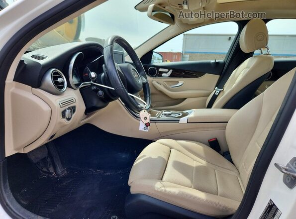 55SWF4KB0HU211788 2017 MERCEDES-BENZ C White წინა სალონის ხედი