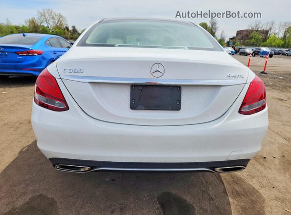 55SWF4KB0HU211788 2017 MERCEDES-BENZ C White უკანა ხედი