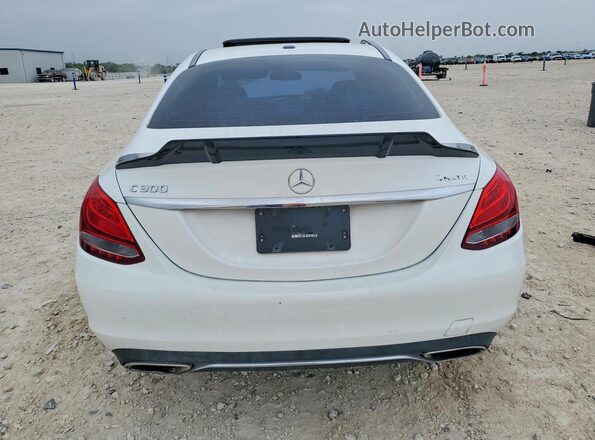 55SWF4KB0JU248197 2018 MERCEDES-BENZ C White Вид ззаду