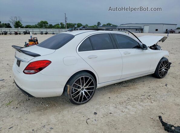 55SWF4KB0JU248197 2018 MERCEDES-BENZ C White Задня права чверть