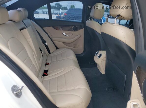 55SWF4KB0JU248197 2018 MERCEDES-BENZ C White Вид задніх сидінь