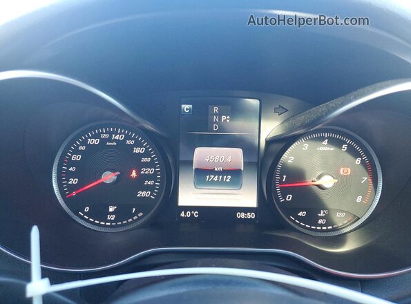 55SWF4KB2GU111576 2016 MERCEDES-BENZ C Black ხელსაწყოთა პანელის ხედი