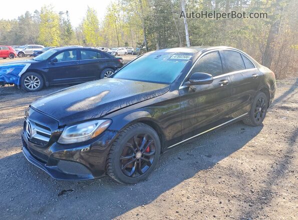 55SWF4KB2GU111576 2016 MERCEDES-BENZ C Black წინა მარცხენა ხედი სამი მეოთხედიდან