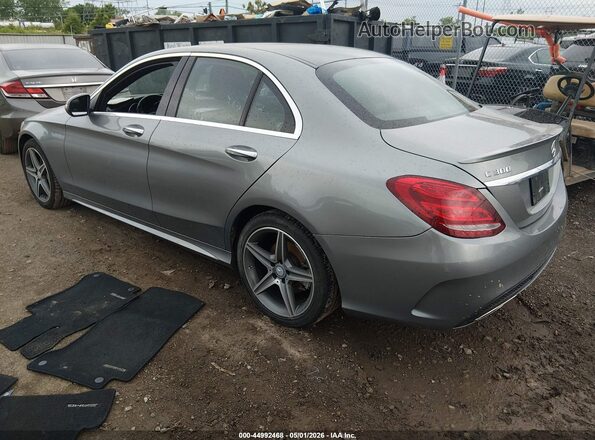 55SWF4KB2GU126983 2016 MERCEDES-BENZ C-CLASS Gray Հետևի ձախ