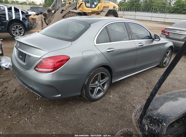 55SWF4KB2GU126983 2016 MERCEDES-BENZ C-CLASS Gray Հետևի աջ