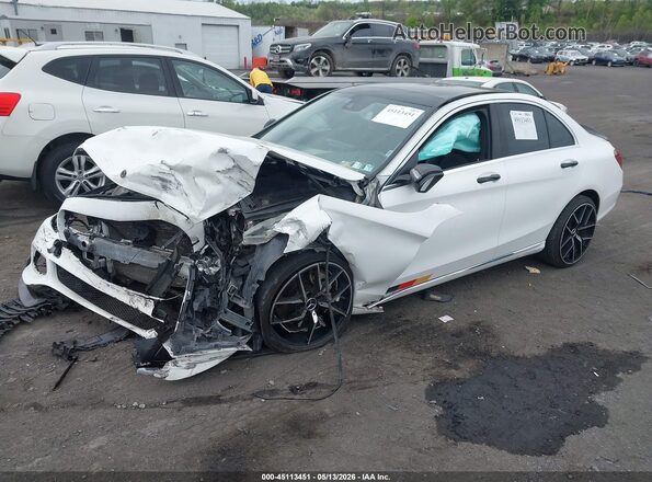 55SWF4KB2GU127891 2016 MERCEDES-BENZ C-CLASS White Առջևի ձախ երեք քառորդ տեսարան