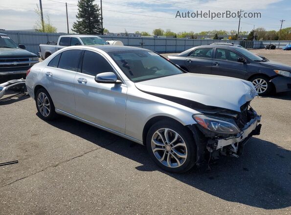 55SWF4KB2GU134260 2016 MERCEDES-BENZ C Silver Передня права чверть