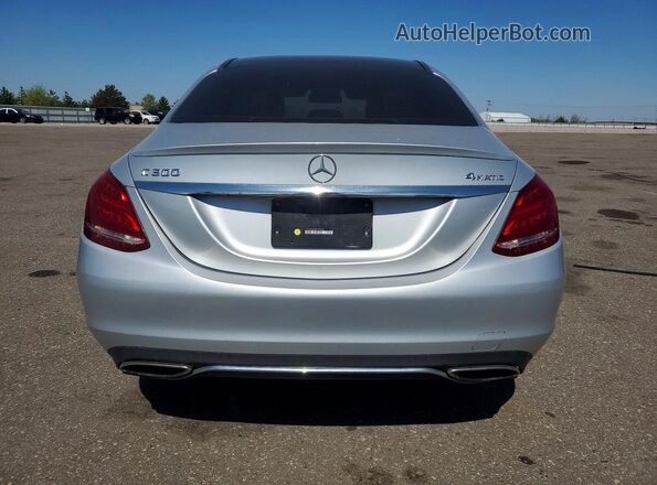 55SWF4KB2GU134260 2016 MERCEDES-BENZ C Silver Вид ззаду