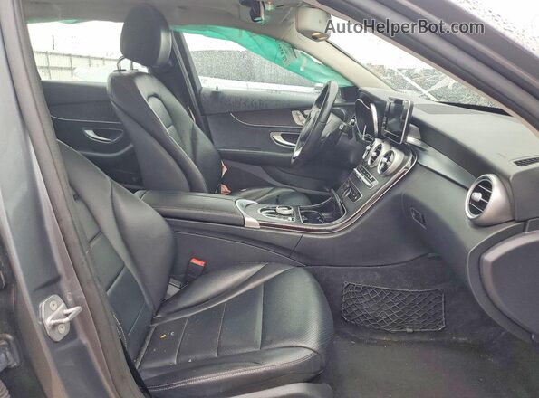 55SWF4KB2HU196100 2017 MERCEDES-BENZ C Gray წინა სალონის ხედი