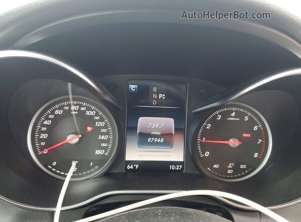 55SWF4KB2HU196100 2017 MERCEDES-BENZ C Gray ხელსაწყოთა პანელის ხედი