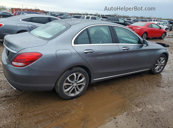 55SWF4KB2HU196100 2017 MERCEDES-BENZ C Gray უკანა მარჯვენა