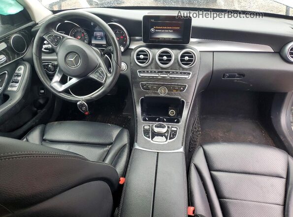 55SWF4KB2HU196100 2017 MERCEDES-BENZ C Gray წინა პანელის ხედი