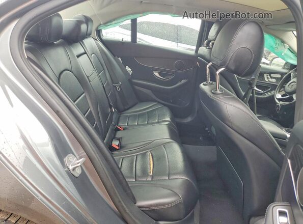 55SWF4KB2HU196100 2017 MERCEDES-BENZ C Gray უკანა სავარძლების ხედი