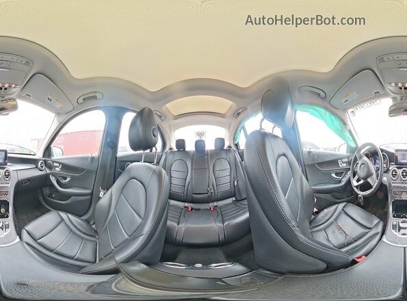 55SWF4KB2HU196100 2017 MERCEDES-BENZ C Gray VIN კოდის სტიკერის ხედი