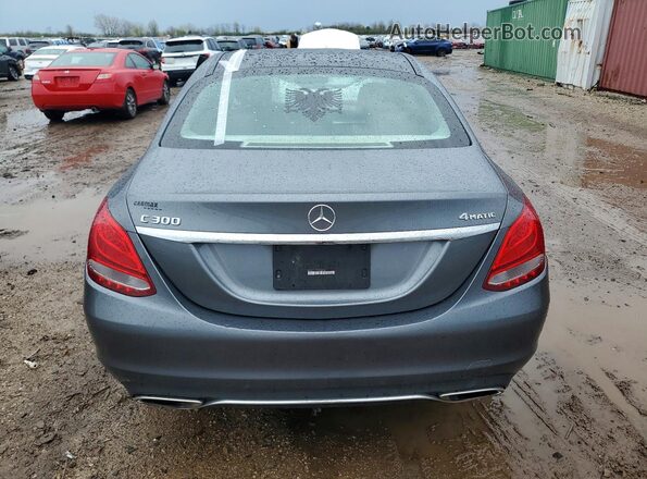 55SWF4KB2HU196100 2017 MERCEDES-BENZ C Gray უკანა ხედი