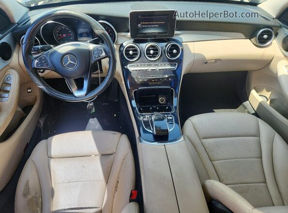 55SWF4KB3GU125180 2016 MERCEDES-BENZ C Black Առջևի վահանակի տեսք