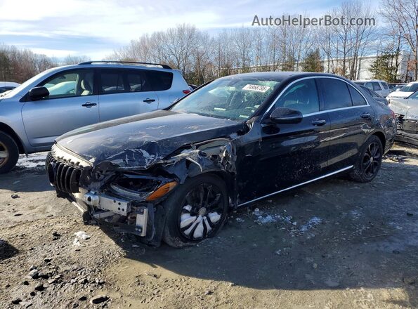 55SWF4KB3GU172144 2016 MERCEDES-BENZ C Black წინა მარცხენა ხედი სამი მეოთხედიდან