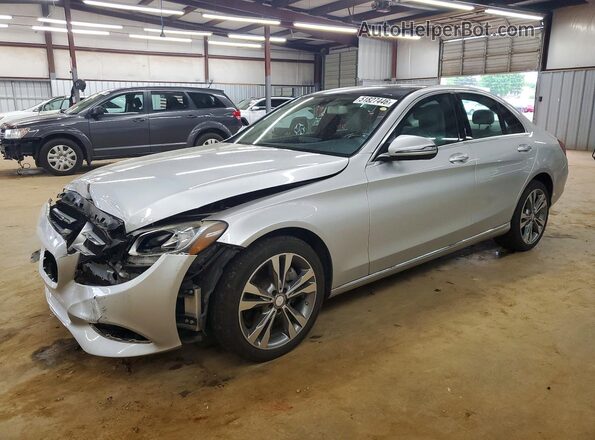 55SWF4KB3GU175335 2016 MERCEDES-BENZ C Silver Առջևի ձախ երեք քառորդ տեսարան