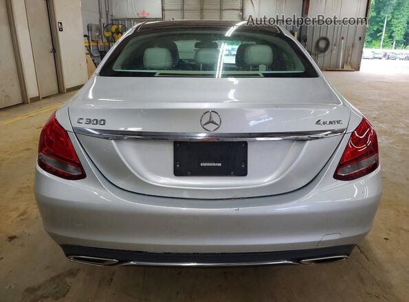 55SWF4KB3GU175335 2016 MERCEDES-BENZ C Silver Հետևի տեսք