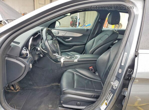 55SWF4KB4JU279145 2018 MERCEDES-BENZ C Gray Widok wnętrza z przodu