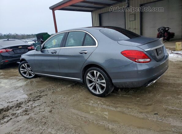 55SWF4KB4JU279145 2018 MERCEDES-BENZ C Gray Tył lewy