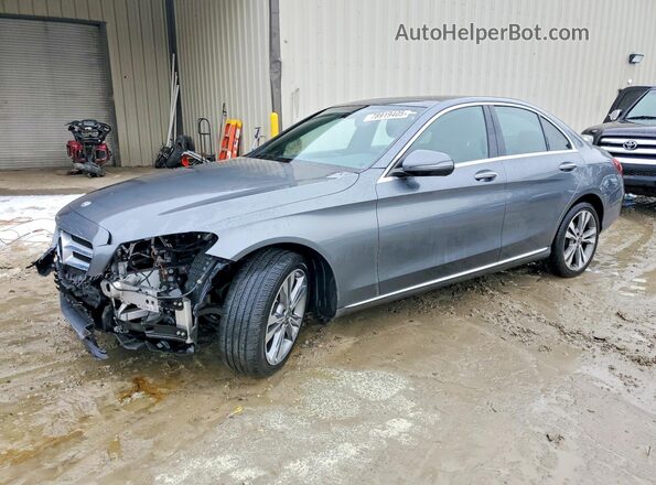 55SWF4KB4JU279145 2018 MERCEDES-BENZ C Gray Przód lewy