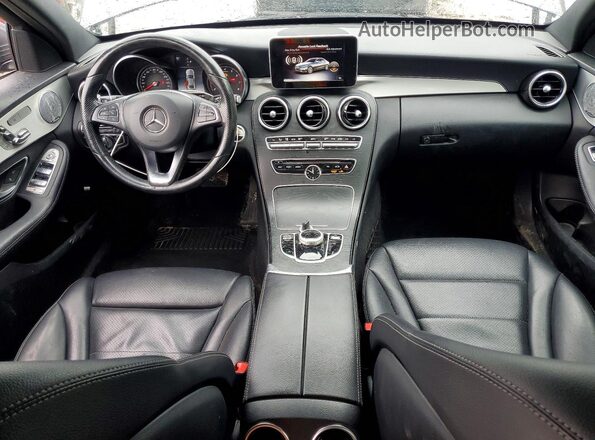 55SWF4KB4JU279145 2018 MERCEDES-BENZ C Gray Widok deski rozdzielczej