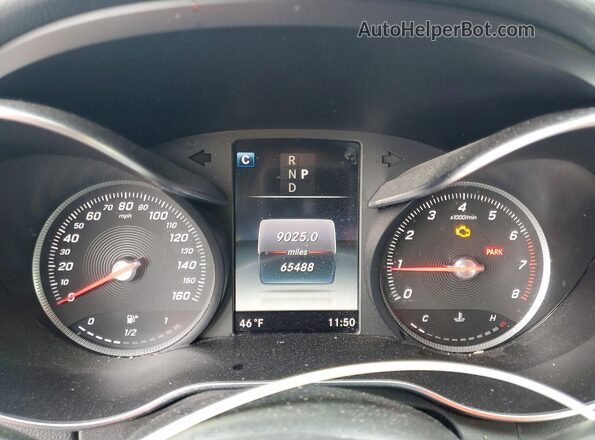 55SWF4KB4JU279145 2018 MERCEDES-BENZ C Gray Widok zestawu wskaźników