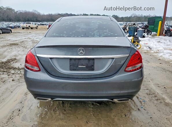 55SWF4KB4JU279145 2018 MERCEDES-BENZ C Gray Widok z tyłu