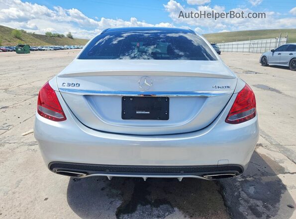 55SWF4KB5GU104881 2016 MERCEDES-BENZ C Silver Widok z tyłu