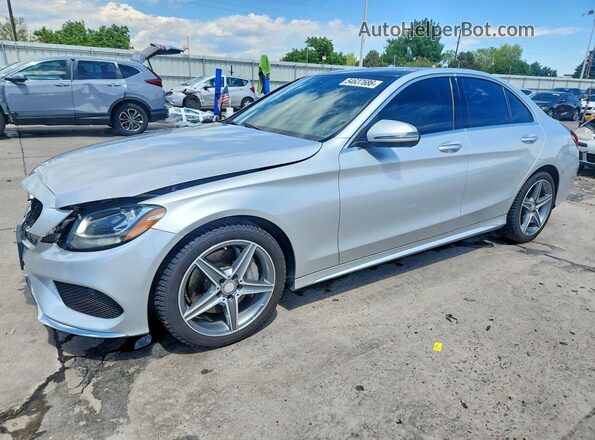55SWF4KB5GU104881 2016 MERCEDES-BENZ C Silver Przód lewy