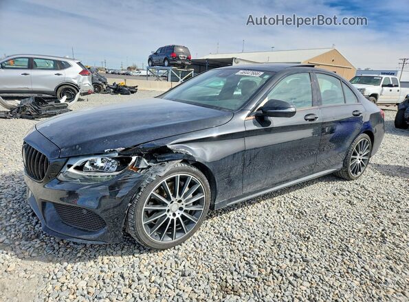 55SWF4KB5HU206604 2017 MERCEDES-BENZ C Black Vista tres cuartos delantera izquierda