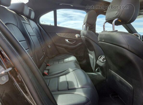 55SWF4KB5HU206604 2017 MERCEDES-BENZ C Black Vista de los asientos traseros