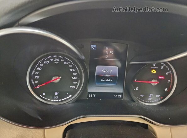 55SWF4KB6HU206532 2017 MERCEDES-BENZ C Silver Vista del cuadro de instrumentos