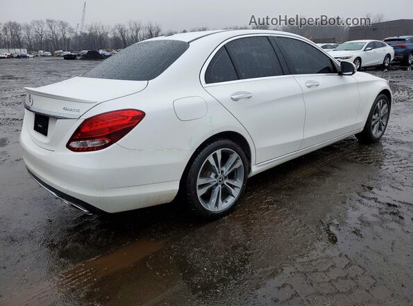 55SWF4KB6JU279194 2018 MERCEDES-BENZ C Белый Задняя правая четверть